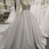High Neck One Should Lace A-line Wedding Dress With Train C0027