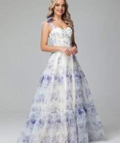 Off Shoulder Satin Midi Wedding Guest Dress