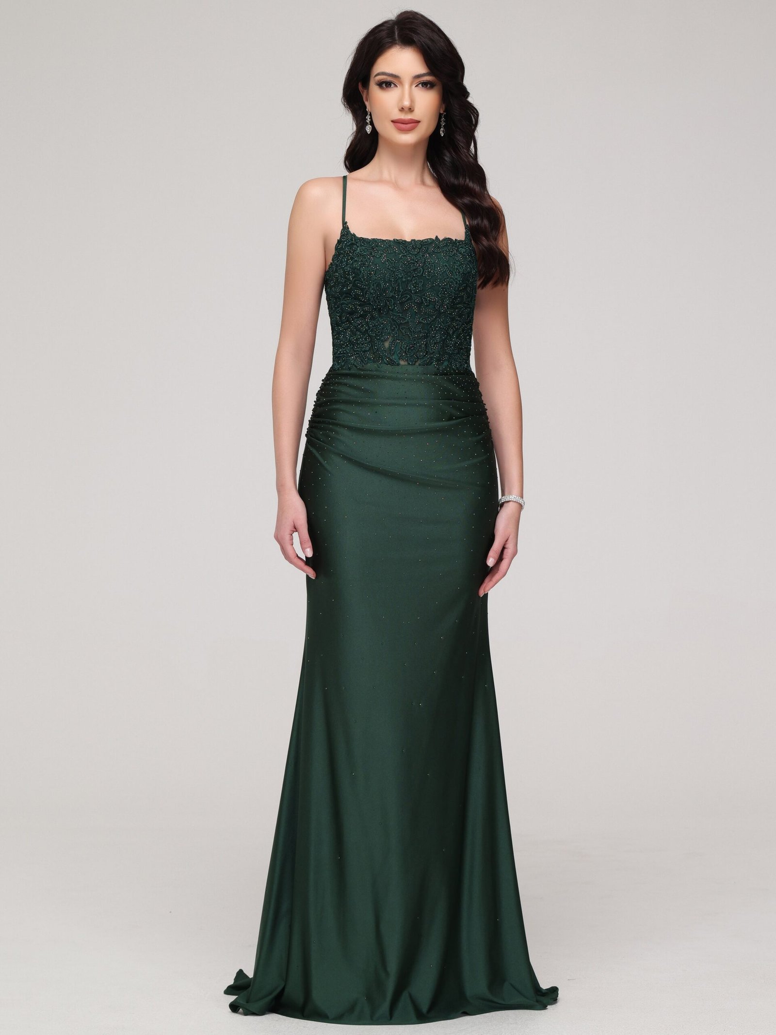 V Neck Chiffon A Line Wedding Guest Dress
