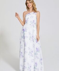 Daleyza One-Shoulder Floral Print Bridesmaid Dress